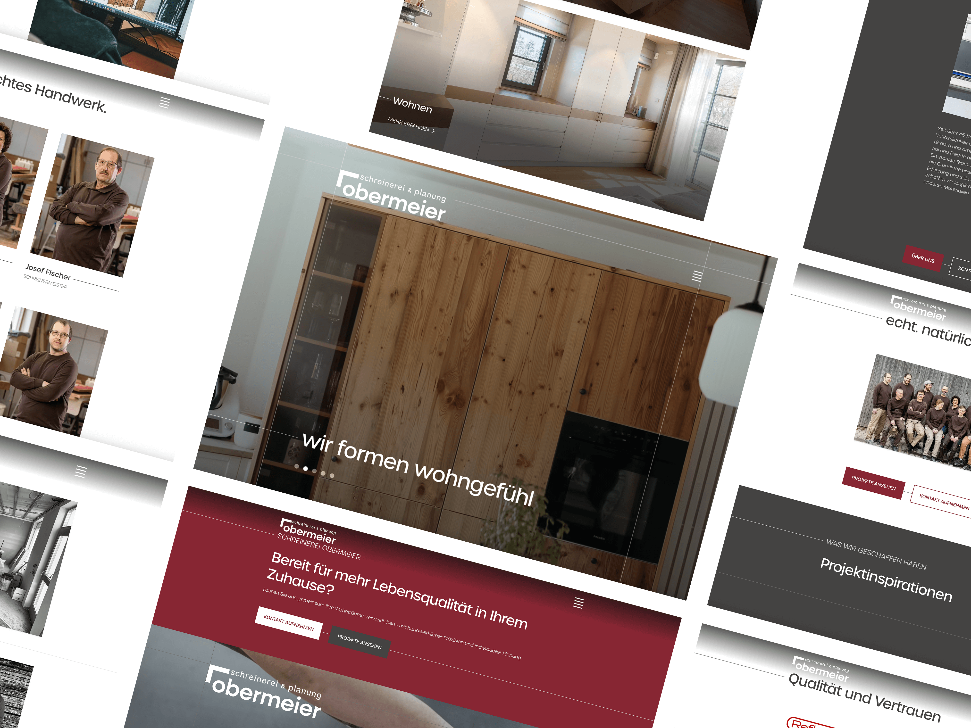 Gestaltungselemente Webdesign Schreinerei Obermeier