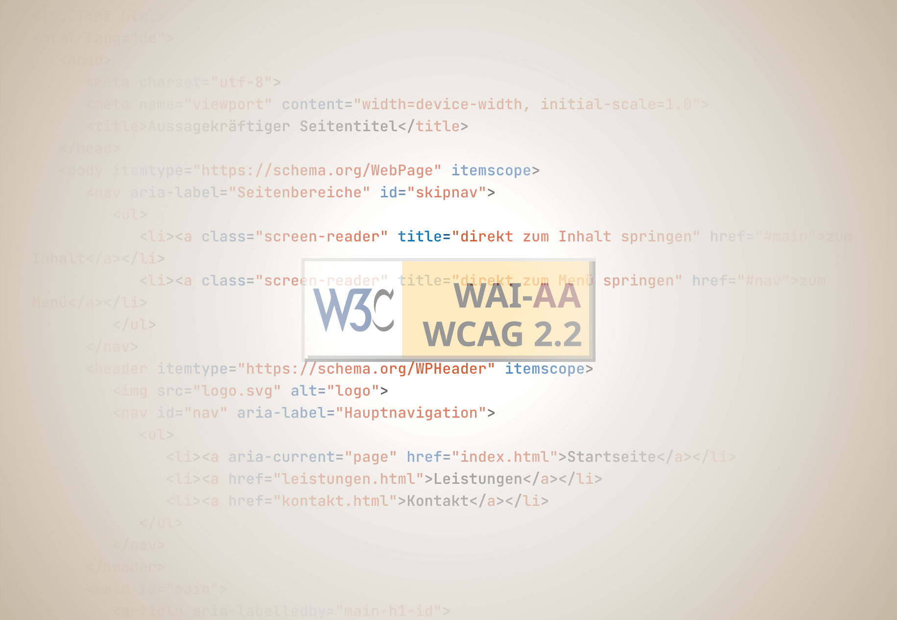 Barrierefreies (WCAG, BFSG) HTML5 Template