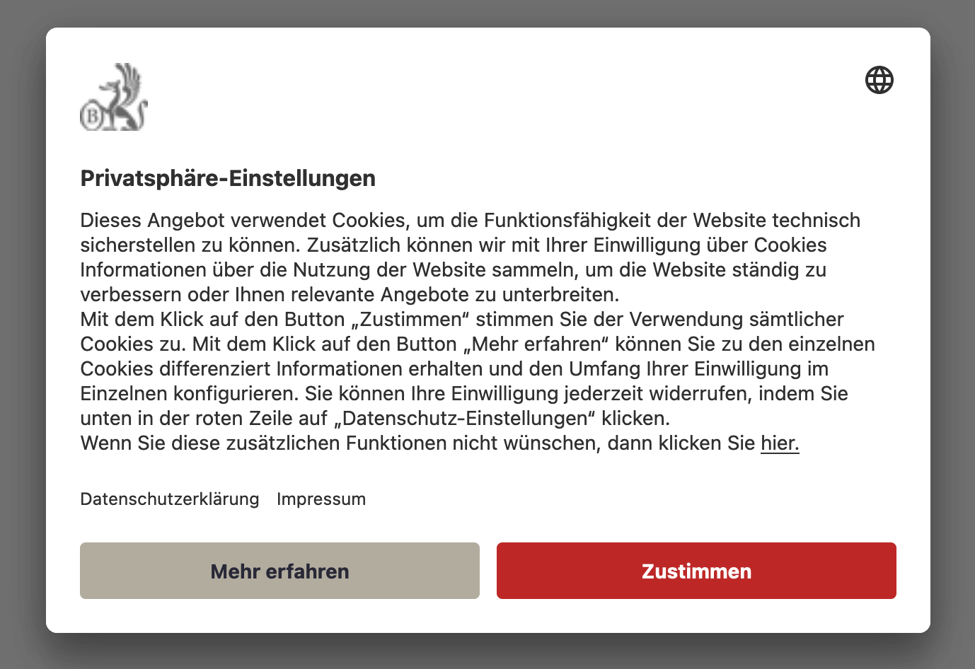 Beispiel Usercentrics Consent (direkt angepasst)