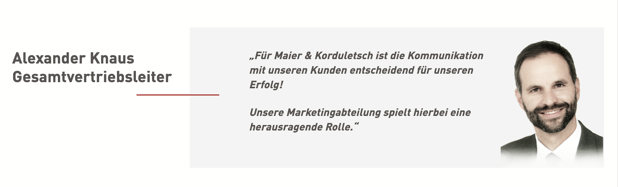 Beispiel für Persönlichkeit und Wertschätzung in einer Stellenanzeige (Auszug) von MaierKorduletsch