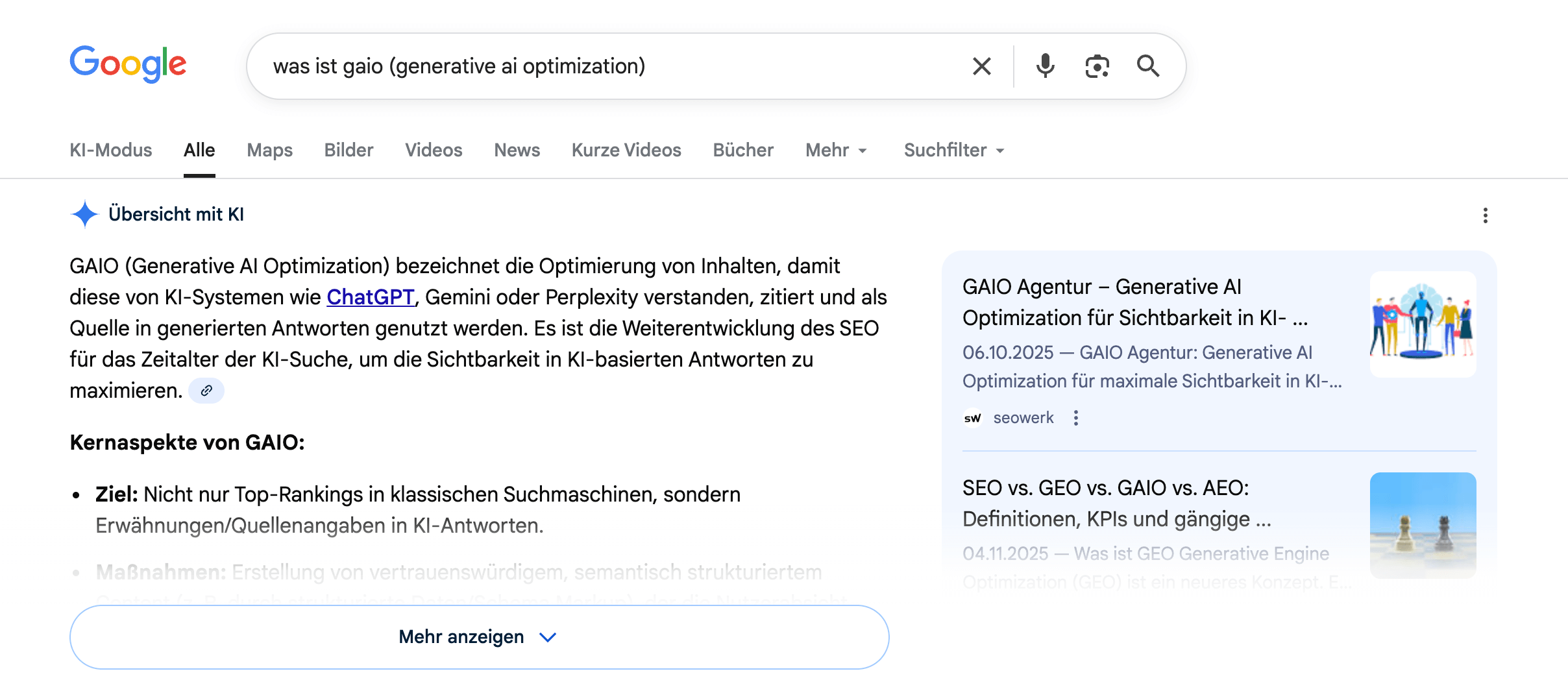 KI Antwort am Beispiel GAIO