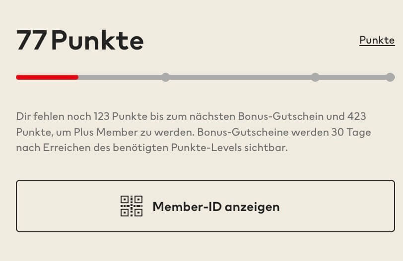 Beispiel für die Gamification in Online-Shops: Level-System von H&M