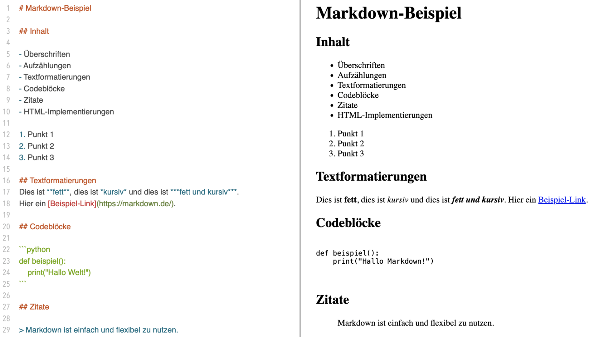 Markdown-Beispiel