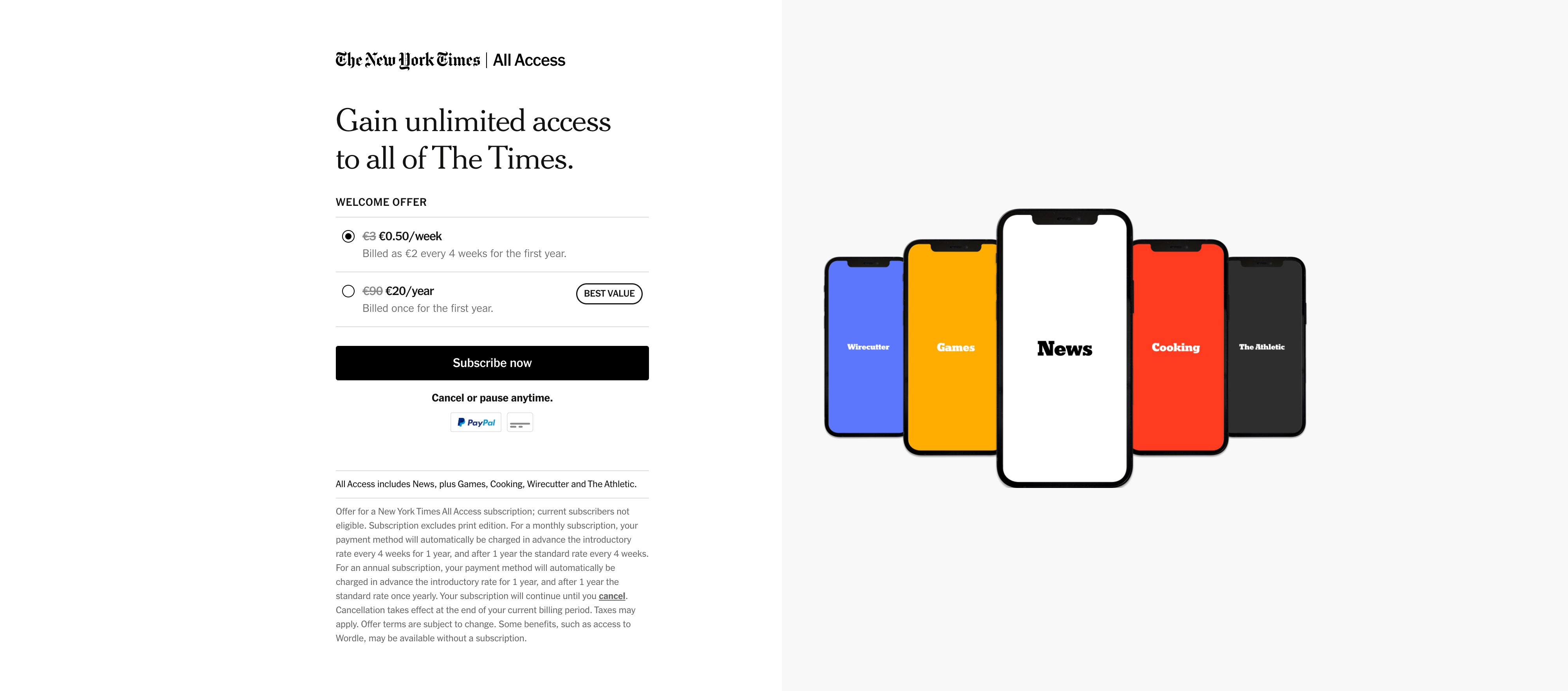 Paywall der NYTimes